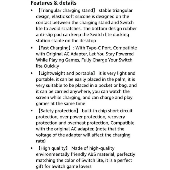 Dobe Charging Dock for Nintendo Switch Lite Charging Stand Station Compatible - Picture 11 of 11